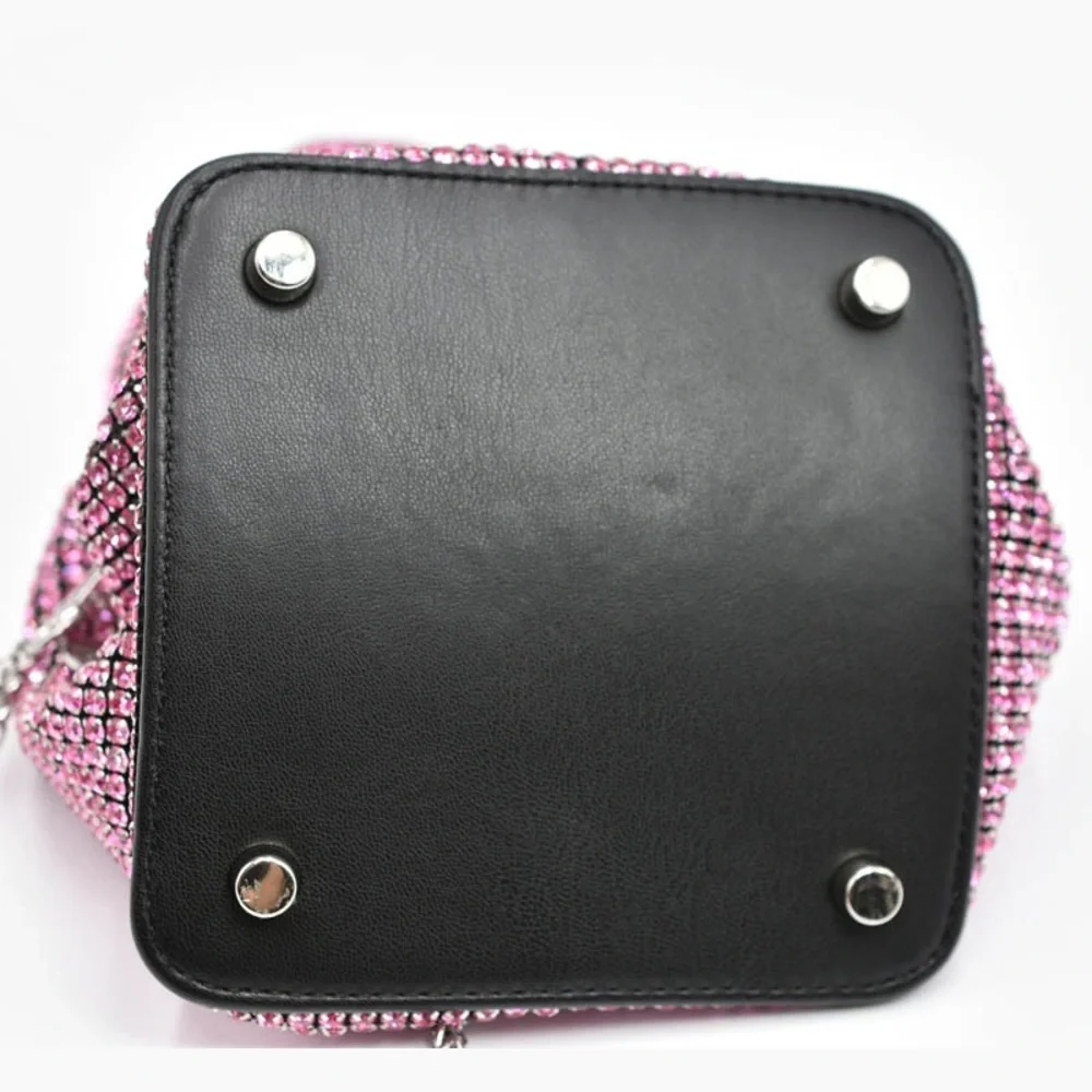 Pink Diamond Crystal Mini Bucket Bag - Picture 7 of 7